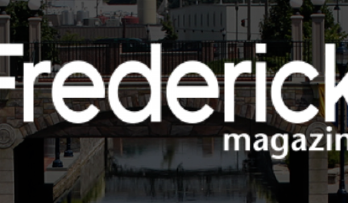frederick magazine logo in white letters on black background